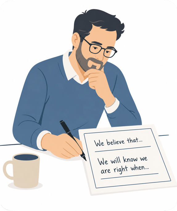 Framing Each Bet as a Hypothesis